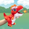 Cuteoy Plush Red T-Rex Hand Puppet Stuffed Animal Toy Open Movable Mouth Creative Role Play Storytelling Dinosaur Plushies Gifts for Kids Toddlers Birthday Christmas