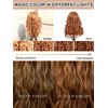 Domiso 26 Inch 13x4 HD Lace Front Wigs Human Hair Pre Plucked with Baby Hair Transparent Glueless Brazilian Blonde to Brown Body Wave Frontal Wigs for Women Natural Black Color