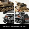WW2 Army Tank Toys Building Kit, Create a German Tiger & an American M4 Sherman Tank Models with 1184 Blocks, Great Military Gifts for Boys Kids Age 8-14