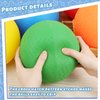 LovesTown Inflatable Playground Ball, 8.5 Inch Dodgeballs Green Kickballs with Air Pump, Jumbo Handballs, for 4 Square Ball Games, Indoor & Outdoor Sports Toys, Birthday Favors, Party Decorations