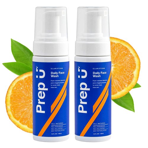 Prep U ; Gentle Foaming Facial Cleanser for Kids, Preteens and Teens – Plant Based, Non Toxic Ingredients, Natural Face Wash - Gentle Skin Cleanser for All Skin Types – 5.5 Fl Oz (2 Pack)