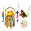TogyGooty Pet Bird Toys, Parakeet Toys Natural Bird Toys Bird Cage Accessories, Swinging Chewing Hanging Standing Bird Swings Suitable for Budgerigar, Parakeet, Conure, Lovebird, Cockatiel