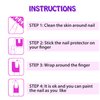 WEILUSI Nail Protector Nail Art Plastic Peel Off Sticker U-Shape Tape Polish Guards Cuticle Protectors Disposable 10 Sheets 100pcs