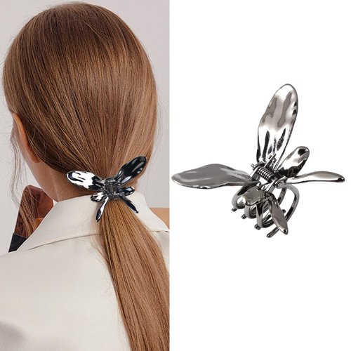 Butterfly Hair Clips Black Hair Claws Metal Butterfly Hair Jaw Clamp Nonslip Hair Grab Clips Elegant Hairpin for Women Girls Thick Thin Hair Accessories
