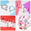 OSNIE Acrylic Bear DIY Bead - Jewelry Making Kit with 400+ Beads & Charms, Heart Cherry Cupcake Cloud Pendants Creative Children Bracelets Necklaces Rings DIY Making Art Craft Bead Kit for Kids Girls