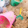 Toddmomy Plastic Sand Sifter Shovels 8Pcs Kids Sand Sifter Shovel Beach Sand Sifter with Handle Garden Beach Toys for Kids Sand Toys