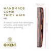 Kent R9T All Coarse Hair Detangling Comb Wide Teeth Dressing Table Comb for Thick Curly Wavy Hair. Hair Detangler Comb for Grooming Styling Hair, Beard and Mustache. Saw-Cut. Handmade in England