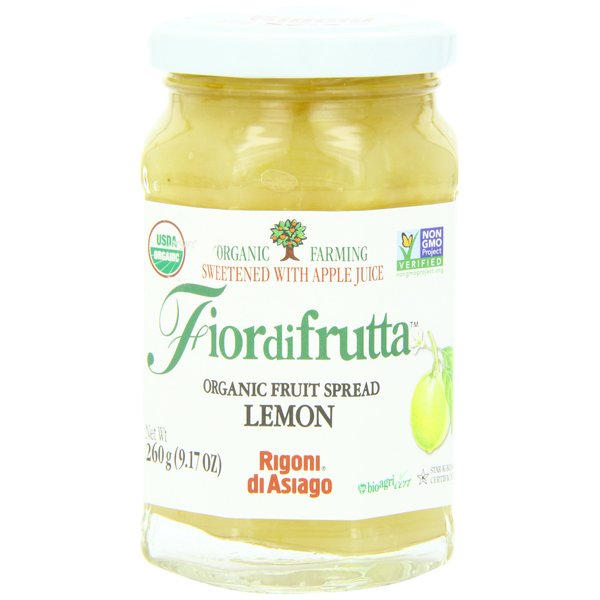 Rigoni Di Asiago Fiordifrutta Organic Fruit Spread, Lemon, 9.17 Ounce
