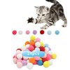 DODHEG 24 Pcs Colorful Pet Balls, Soft Plush Balls, Indoor Toy for Cat, Interactive Cat Toy.