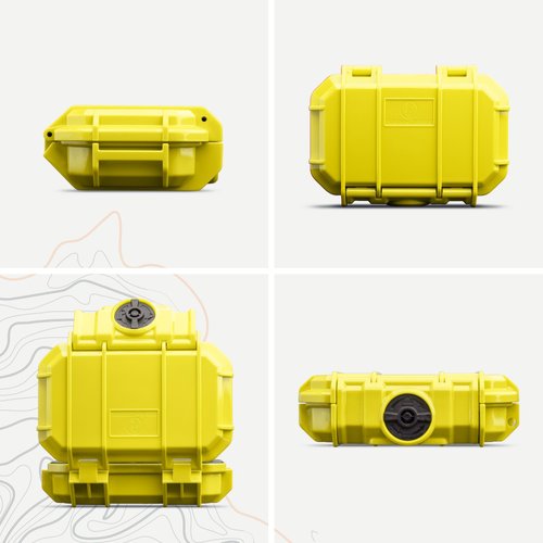 Evergreen 52 Waterproof Dry Box Protective Case - Travel Safe/Mil Spec/USA Made - for Cameras, Camping, Fishing, Hiking, Traveling, Water Sports, Knives, Survival (Yellow)