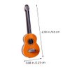 Toyvian 2Pcs Miniature Guitar Dollhouse Mini Musical Instrument Wood Bass Guitar Model Ornament for Fairy Garden Accessories Kids Play Toys Birthday Gifts Random Color