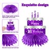 Purple Silver Sweet 16th Birthday Table Centerpiece Decorations for Girl Women, 8Pcs 16 Years old Birthday Table Party Supplies, Sixteen Birthday Table Topper Decor