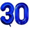 Navy Blue 30 Number Balloons, 40 Inch Giant Number 30 Balloons Foil Mylar Helium Dark Blue Number Balloons for 30th Birthday Party Supplies Anniversary Event Celebration Decorations