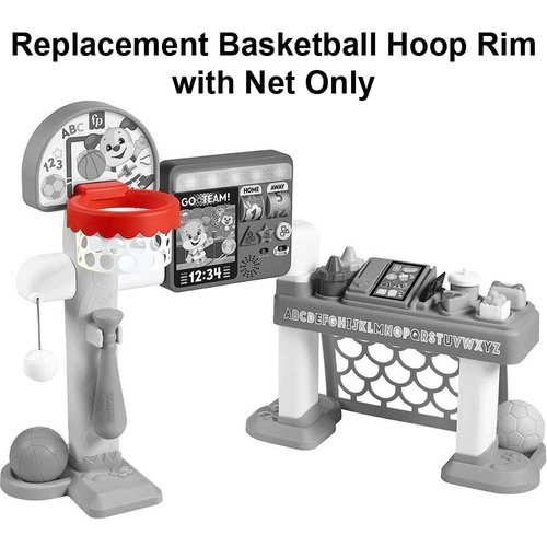 Replacement Parts for Fisher-Price 4-in-1 Game Experience Playset - HFT70 ~ Replacement Basketball Hoop Rim with Net