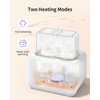 Baby Bottle Warmer, Grownsy 10-in-1 Fast Bottle Warmer Accurate Temp Control, with LCD Display, Timer, Defrost, Sterili-zing, Keep 24H, Double Bottle Warmer for Breastmilk& Formula, Heat Baby Food
