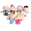 6 Piece Mini Grandparents, Finger Puppet Set, Cloth Velvet Puppets, 6 People Family Members Finger Puppets Toys Set, Story Time, Party Favors for Boys Girls Birthday Gifts，Puppets and Puppet Theaters