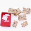 Toyvian 1:12 Scale Mini Mailbox Toy, Dollhouse Wooden Postbox Miniature Newspaper Ornaments Mini Envelope Model Dollhouse Furniture Accessories