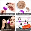 Kalolary 6Pcs Nail Art Dust Brush Remover Powder Cleaner Kabuki Brushes Makeup Powder Blush Brushes Nail Cleaning Brush Nail Art Tools for Cosmetic Makeup or Nail Art-Colorful