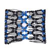 Lovef Elastic Double Combs Handmade Beaded Flower Hair Clips Hair Holder Easy Hair Comb (Blue)