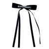 Frivievy Hair Ribbon Clips Hair Bows for Women Girls Simple Bow Clips Hair Bows with Small Long Tail Bow Accessories(Black,Red)