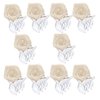 10Pcs Mini Rose Hair Claws Clip Rose Mini Hair Clip Small Hair Clamp Clip Rose Hair Barrettes Decorative Hair Clips Bridal Hair Barrettes Hair Accessories for Girls Women, White