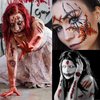 26 Sheets 3D Fake Scars Tattoo Temporary Halloween Makeup Kit, Fake Stitches Tattoos Cut Scary Face Wound Blood Chucky Scars Tatoos For Kids Women Men Zombie Sticker