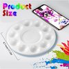 22pcs Paint Palettes, Plastic Paint Tray Palette, Paint Pallet for Adults & Kids, for Painting or DIY Craft Class, White