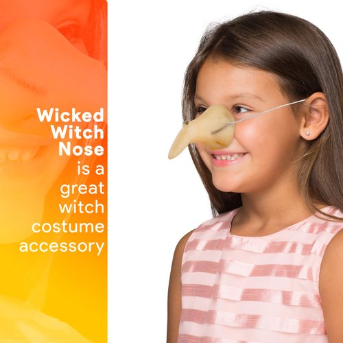 Skeleteen Wicked Witch Costume Nose - Costume Accessories For Witch Costumes - 1 Piece