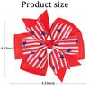 4th of July Bow Hair Clips American Flag Hair Bows Alligator Grosgrain Ribbon Hair Pins Star Red White Patriotic Hair Access for Women Girl Holiday Memorial Day Hair Barrettes 2PCS