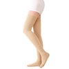 TOFLY® Medical Thigh High Compression Stockings for Women & Men, Closed Toe, Opaque, Firm 20-30mmHg Graduated Compression Socks with Silicone Band, Support for Varicose Veins, Edema, Travel,Beige L