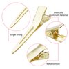BronaGrand Hair Clips, 100pcs 4.5cm Single Prong Clips Gold Curl Pins Duckbill Section Clips for Hair Extensions Styling Crafting