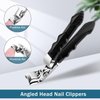 2 Set Nail Clippers for Seniors, Toe Nail Clipper, Clipmaster Pro Toenail Clippers, Proclip Wide Jaw Opening Nail Clippers for Seniors Thick Nails
