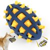 CoubonTail Dog Toy Ball, Dog Spiky Toy Ball with Squeaker, for Floating Chewing Fetching and Interactive Play (Yellow)
