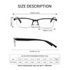 TERAISE 4PCS Fashion Anti-blue light Reading Glasses Men Women Computer Reader(1.5X)