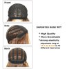 CanLux 26 inch Brown Wig with Blonde Highlight Long Straight Wig for Women and Men Middle Part Wig Synthetic Full Hair Wigs with Wig Cap