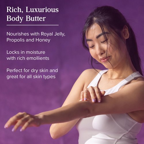 Heritage Store Egyptian Gold Body Butter, Body Moisturizer for Dry Skin Care, Nourishes and Hydrates with Royal Jelly, Castor Oil, Black Seed Oil, Frankincense, Natural Honey and Propolis, 4oz