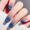 Blue Cat Eye Gel Nail Polish, 12D Royal Blue Gel Nail Polish Cat Eye, Magnetic Gel Nail Polish for Women, Magnetic Nail Polish Gel, Diamond Glitter Cats Eye Gel Nail Polish, Cateye Gel for Nail Art