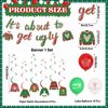 MARFOREVER 25 Pcs Christmas Ugly Sweater Party Decorations, It's About To Get Ugly Banner Balloons Ugly Christmas Sweater Hanging Swirls Set for Xmas Winter Holiday Party Supplies Decor
