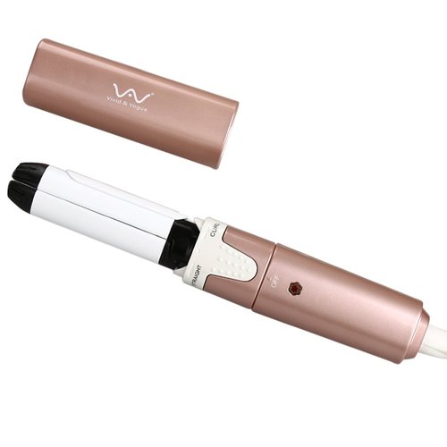 VAV 2 in 1 Mini Hair Iron 1 Inch Hair Curler and Straightener, Ceramic Curling Iron & Flat Iron Dual Voltage Small Travel Size for Short Hair