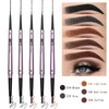 Ortmorr Dual Ended 2 in 1 Eyebrow Pencil Waterproof Eyebrow Makeup With Eyebrow Hair Trimmers Set for Marking, Filling and Outlining (5# Coffee)