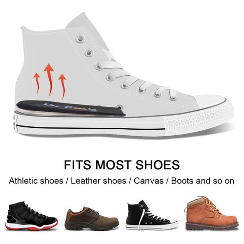 Dr. Foot's Adjustable Orthopedic Heel Lift Inserts, Height Increase Insole for Leg Length Discrepancies, Heel Spurs, Heel Pain, Sports Injuries, and Achilles tendonitis (Black, 2 Layers)