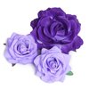 Topbuti Rose Hair Clip Flower Hairpin Rose Brooch Floral Clips, 4 Pcs Fabric Rose Flowers Hair Clips Mexican Hair Flowers Pin up Headpieces for Woman Girl Wedding Party Mother's Day (2 Sizes) (Purple)