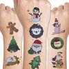 CHARLENT Glitter Christmas Tattoos for Kids - 12 Sheets Christmas Tattoos for Kids Christmas Xmas Party Favors, Stocking Stuffer, Christmas Eve Gift