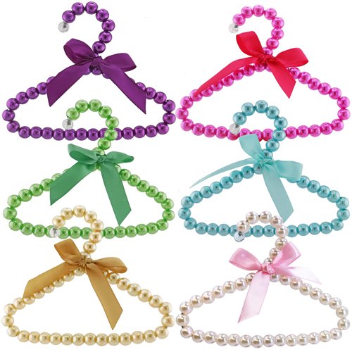 Doll Accessories 6 Pcs Doll Clothes Hangers for 14 Inch 16 inch 18 Inch Girl Dolls (Doll Not Included) (Hanger)