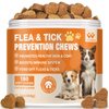 Flea and Tick Prevention for Dogs Chewables - Natural Dog Flea and Tick Treatment Chewable - Oral Flea Supplement for Dogs - Puppy Flea Support - All Breeds & Ages - 180 Soft Chews