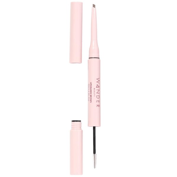 Wander Beauty Upgraded Brow Pencil & Eye Brow Gel Duo - Taupe - 2 in 1 Eye Brow Makeup With Castor Oil, Peptides, and Panthenol - Two-Sided Brow Filler, Definer, & Lifter for Fuller Brows - 0.05 fl oz