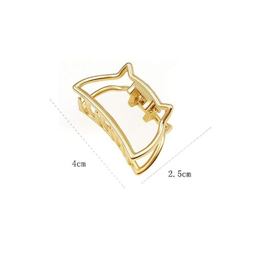 4PCS Lady Women Cat shape Metal Hair Jaw Clips Hair Clamp Ponytail Holder Hair Claw Hairpin Accessories(1.6 inch)