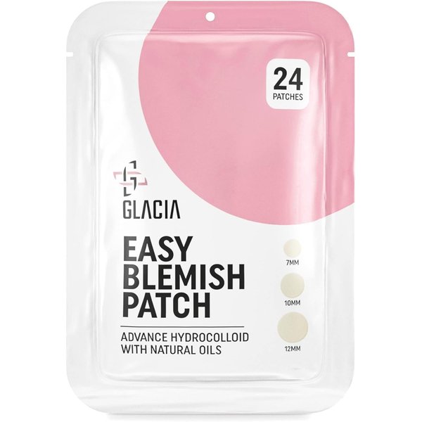Glacia Spot Patches 24 Pack of Hydrocolloid Skin Patches for All Skin Types – Gentle and Natural Patches for Clear and Smooth Skin