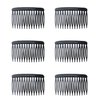 Ruwado 6 Pcs 14 Teeth Hair Side Comb Twist French Vintage Style Hair Clips Pins Accessories Supplies for Women Girls Bridal Wedding Veil Fine Long Curly Hair (Black)