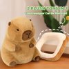 Ditucu Cute Capybara Plush Pillow with Wearable Toast Headgear Stuffed Animals Bread Capibara Plushies Toys Gifts for Kids 11 inch